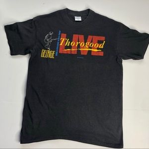vintage 80s GEORGE THOROGOOD LIVE  t-shirt  1986